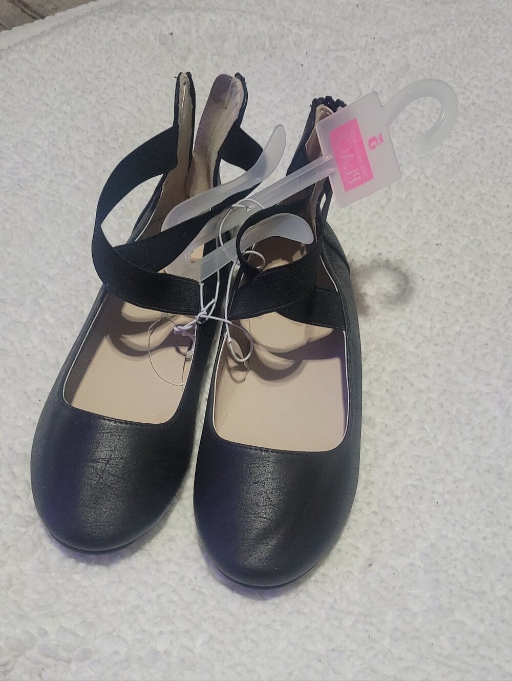 The Children's Place Black Girls Crisscross Ballet Flats